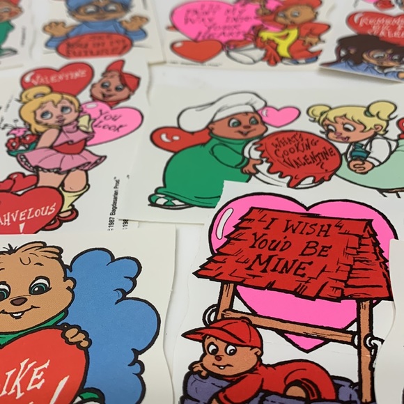 Alvin And The Chipmunks Valentines cards ephemera vintage - Picture 13 of 14